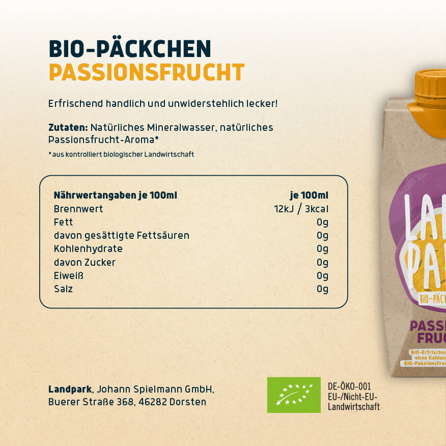 Bio-Päckchen Passionsfrucht 12 x 0,5l