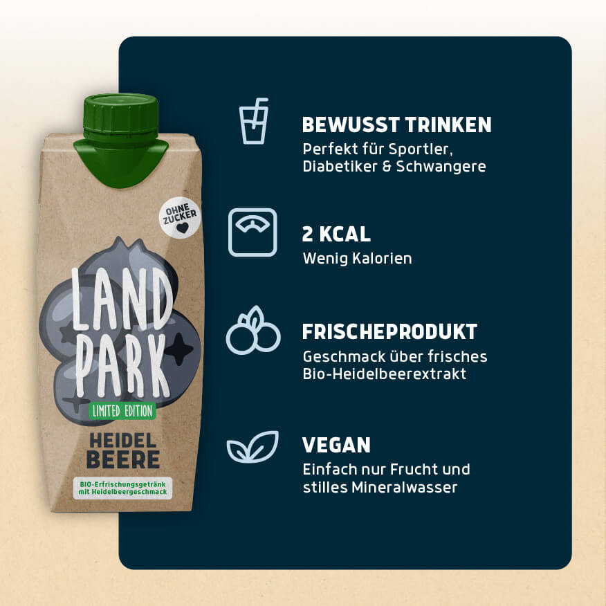 Bio-Päckchen Heidelbeere 12 x 0,5l -limited Edition-