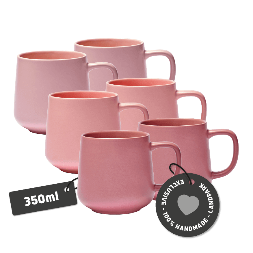 Designer Kaffee-Tassen Set 6er x 350 ml