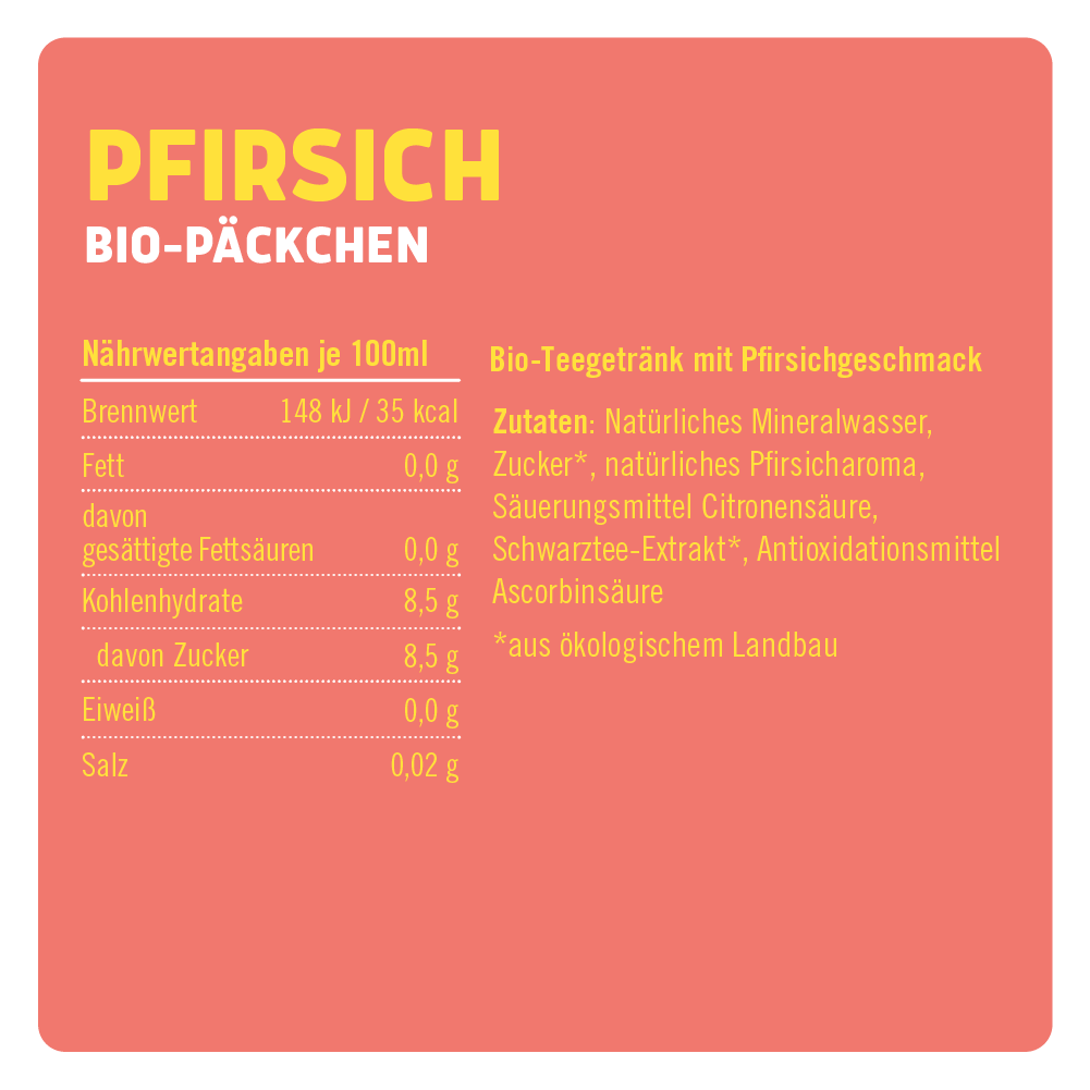 Bio-Päckchen LandparTEA Pfirsich 12 x 0,5l
