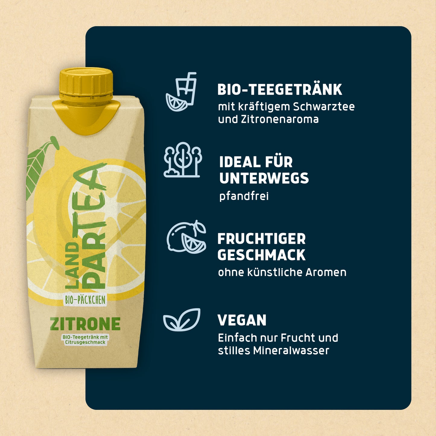 Bio-Päckchen LandparTEA Zitrone 12 x 0,5l