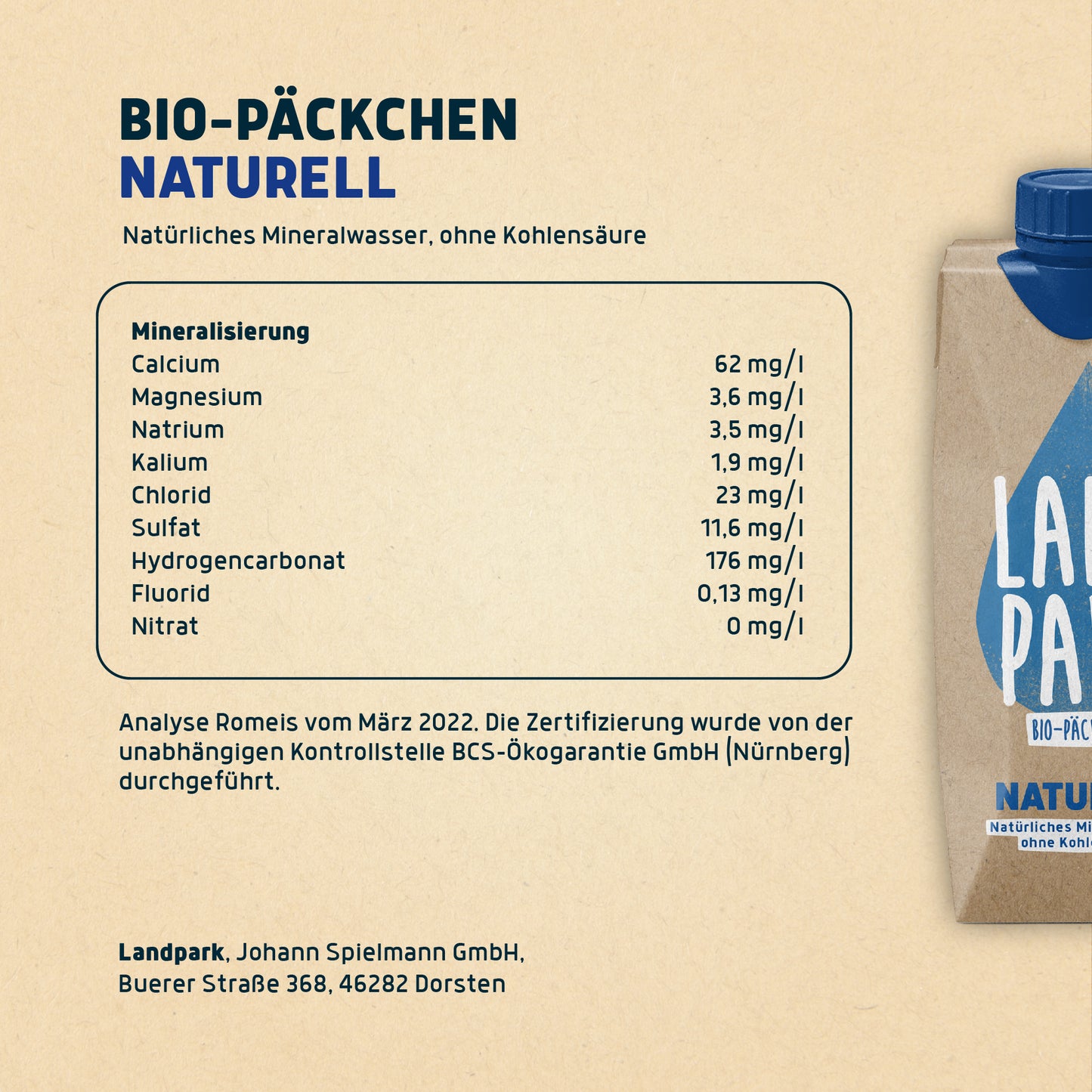Bio-Päckchen Naturell 12 x 0,5l