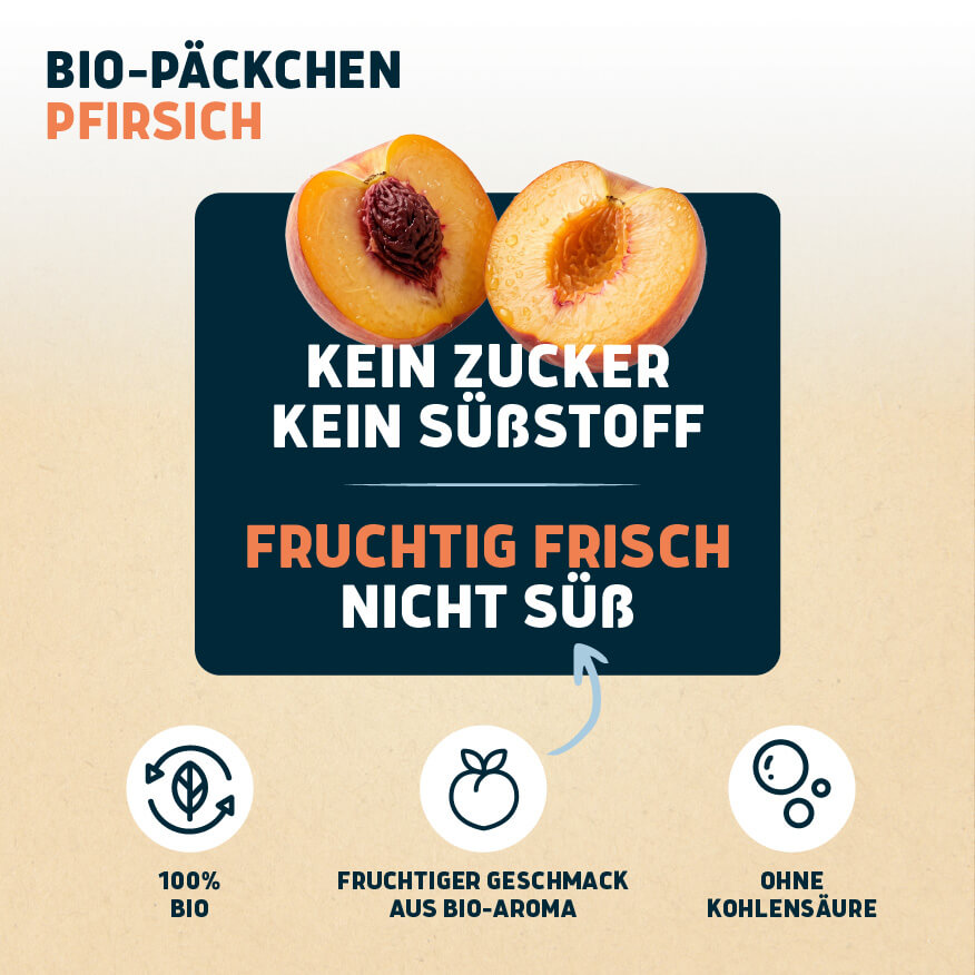 Bio-Päckchen Pfirsich 12 x 0,5l