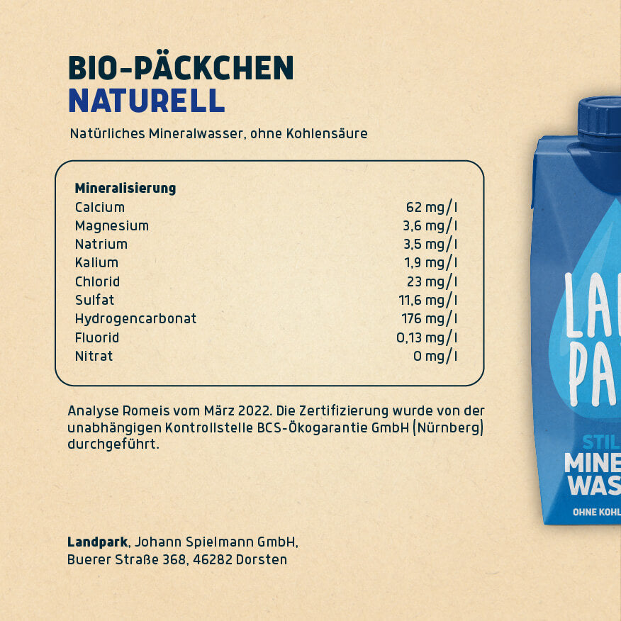 Bio-Päckchen Naturell 12 x 0,5l