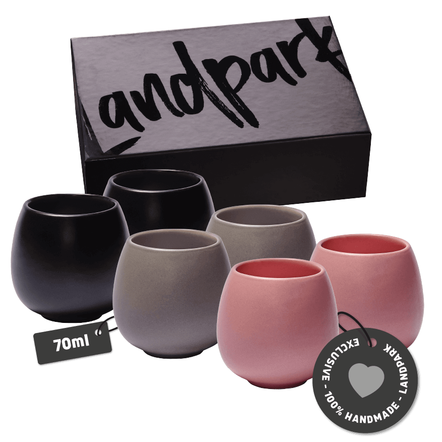Designer Espresso-Tassen Set 6er x 70 ml