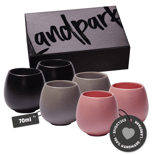 Designer Espresso-Tassen Set 6er x 70 ml