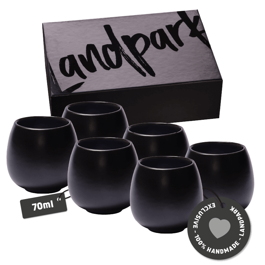 Designer Espresso-Tassen Set 6er x 70 ml – Landpark