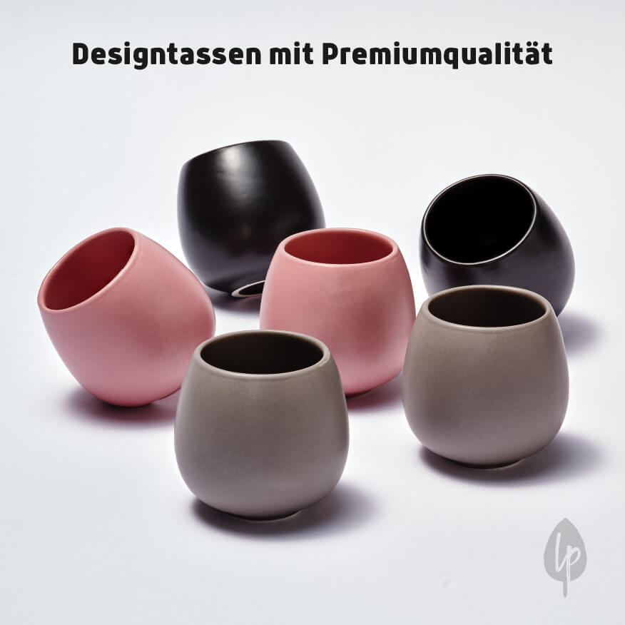 Designer Espresso-Tassen Set 6er x 70 ml