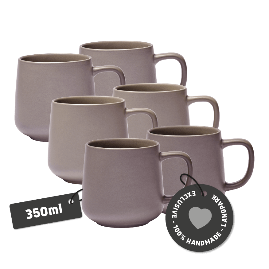 Designer Kaffee-Tassen Set 6er x 350 ml