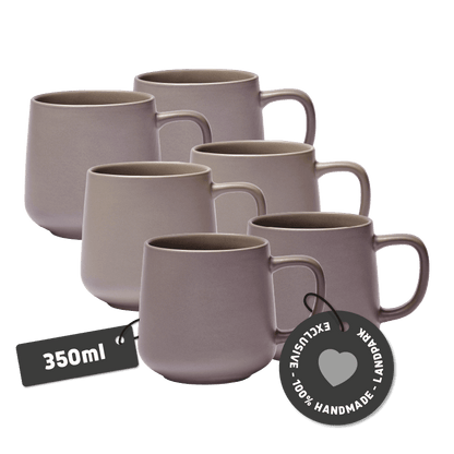 Designer Kaffee-Tassen Set 6er x 350 ml